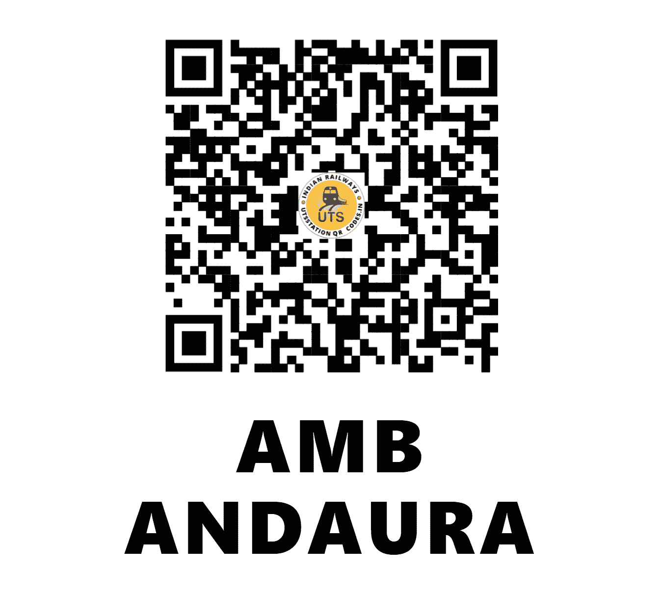 UTS QR Code for AMB ANDAURA - AADR - NR (HIMACHAL PRADESH)